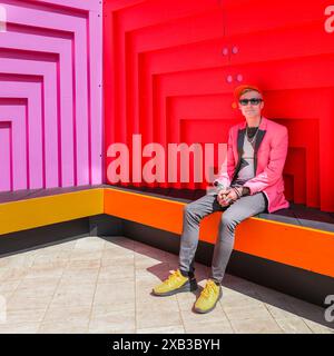 Darryl Moore, Designer, RHS Chelsea' umfunktionierter Garten von Cityscapes, RHS Chelsea Flower Show London Stockfoto