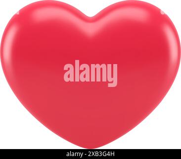 3D Herz roter Ballon Leidenschaft verliebt romantische 3D Icon realistische Vektor Illustration. Premium-romantisches Valentinstag-Emblem mit dekorativem Hochglanz für die Liebe Stock Vektor