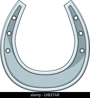 goldene Hufeisen-Cartoon-Vektor-Illustration Stock Vektor