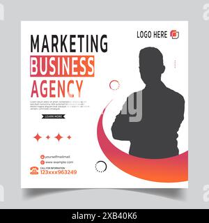 Minimal Creative Social Media Corporate Post Design oder trendige Vorlagen für Business Post Stock Vektor