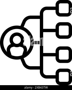 Symbol für Geschäftsmann, der mehrere Projekte, Multitasking und Workflow-Konzept verwaltet Stock Vektor