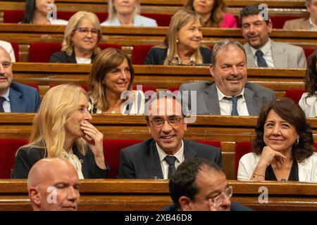 Barcelona, Spanien. Juni 2024. Josep Rull, der neue Präsident des katalanischen Parlaments, wurde nach den Wahlen vom 12. Mai in der konstituierenden Sitzung des katalanischen Parlaments gewählt. Josep Rull, nuevo presidente del Parlamento de Cataluña, elegido en la sesión constitutiva del Parlamento de Cataluña tras las elecciones del 12 de Mayo. Auf dem Bild: josep rull News Politics -Barcelona, Spanien montag, 10. juni 2024 (Foto: Eric Renom/LaPresse) Credit: LaPresse/Alamy Live News Stockfoto