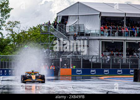 Lando Norris (GBR) - McLaren Formel-1-Team - McLaren MCL38 - Mercedesduring Formula 1 AWS Grand Prix du Canada 2024, Montreal, Quebec, Kanada, vom 6. Bis 9. Juni - Runde 9 von 24 von 2024 F1-Weltmeisterschaft Stockfoto