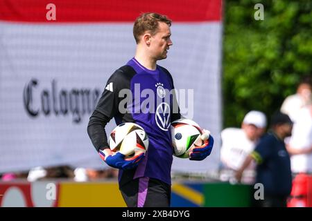 Manuel neuer (Deutschland, #01) am Ball, DE, DFB, Oeffentliches Training, Fussball Herren Nationalmannschaft Deutschland, UEFA Fussball Europameisterschaft 2024, Herzogenaurach 10.06.2024. Foto: Eibner-Pressefoto/Florian Wiegand Stockfoto