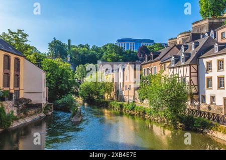 Die luxemburgische Altstadt, das Viertel Ville Haute, ist das UNESCO-Weltkulturerbe in Luxemburg Stockfoto