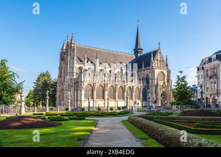 Die Kirche unserer Lieben Frau der Siege im Sablon, eine Kirche in Brüssel, Belgien Stockfoto