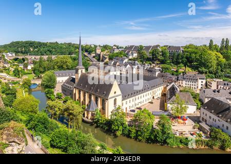 Die luxemburgische Altstadt, das Viertel Ville Haute, ist das UNESCO-Weltkulturerbe in Luxemburg Stockfoto