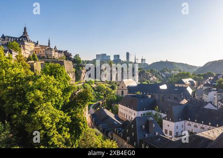 Die luxemburgische Altstadt, das Viertel Ville Haute, ist das UNESCO-Weltkulturerbe in Luxemburg Stockfoto