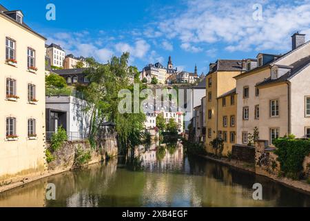 Die luxemburgische Altstadt, das Viertel Ville Haute, ist das UNESCO-Weltkulturerbe in Luxemburg Stockfoto