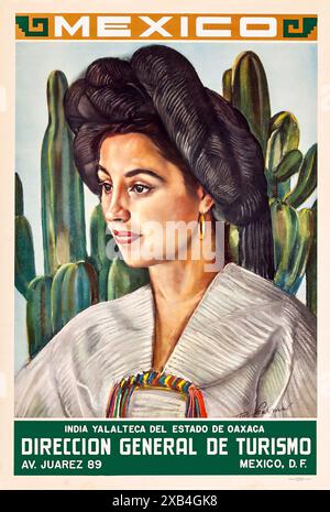 México, Indien Yalalteca del Estado de Oaxaca, ca. 1950er Jahre - Vintage-Reiseposter Stockfoto