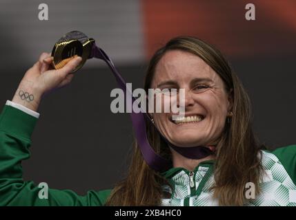 Rom, Italien. Juni 2024. Leichtathletik: Europameisterschaften, Europameisterschaften: Ciara Mageean, Irland, 1500m Goldmedaille. Quelle: Michael Kappeler/dpa/Alamy Live News Stockfoto