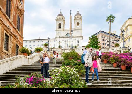 Spanische Treppe Historisches Zentrum von Rom UNESCO-Weltkulturerbe Hauptstadt von Italien Rom, Region Latium, Italien, Europa Stockfoto