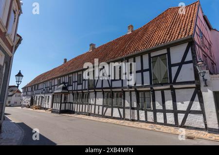 Bogense am Kattegat, Altstadt, historisches Fachwerkhaus, Fyn, Insel Fünen, Ostsee, Dänemark Stockfoto