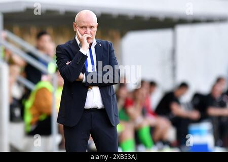 Hradec Kralove, Tschechische Republik. Juni 2024. Trainer der Tschechischen Republik IVAN HASEK während des internationalen Freundschaftsfußballspiels zwischen der Tschechischen Republik und Nordmazedonien am 10. Juni 2024 in Hradec Kralove in der Tschechischen Republik. (Kreditbild: © Slavek Ruta/ZUMA Press Wire) NUR REDAKTIONELLE VERWENDUNG! Nicht für kommerzielle ZWECKE! Quelle: ZUMA Press, Inc./Alamy Live News Stockfoto