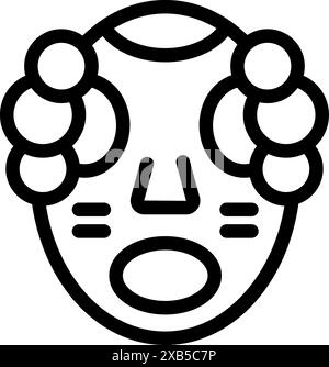 Afrikanische Stammesmaske mit traditionellen Ornamenten, die Kultur und Erbe repräsentieren Stock Vektor