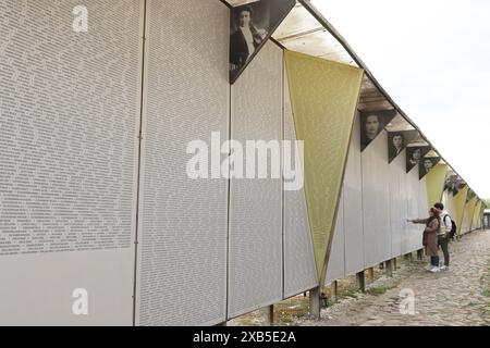 Ausstellungen im Rigaer Ghetto- und Holocaust-Museum, das an die jüdische Gemeinde Lettlands erinnert und die tragische Geschichte der NS-Jahre im 2. Weltkrieg erzählt. Stockfoto