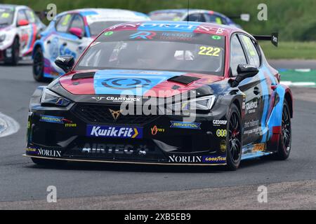 Chris Smiley, Cupra Leon, Restart Racing, BTCC, British Touring Car Championship, Runden zehn, elf und zwölf der Saison 2024, von den Thruxton Stockfoto