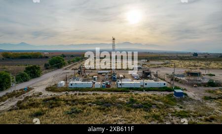 Zugausrüstung im Ölfeld Stockfoto
