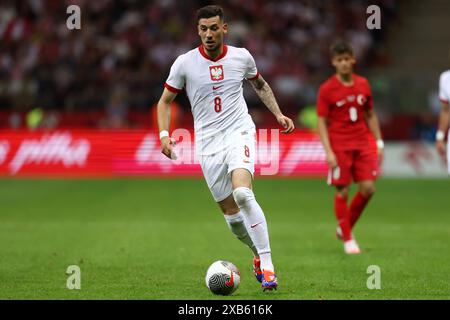 Warschau, Polen. Juni 2024. Jakub Moder von Polen während des internationalen Freundschaftsfußballspiels zwischen Polen und Turkiye am 10. Juni 2024 im PGE Narodowy in Warschau, Polen - Foto Piotr Matusewicz/DPPI Credit: DPPI Media/Alamy Live News Stockfoto