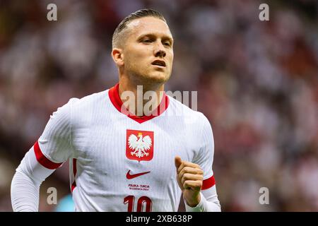 Warschau, Polen. Juni 2024. Der polnische Piotr Zielinski wurde während des Freundschaftsspiels vor der UEFA EURO 2024 zwischen Polen und der Türkei im PGE Narodowy Stadion gesehen. Quelle: Mikołaj Barbanell/Alamy Live News Stockfoto