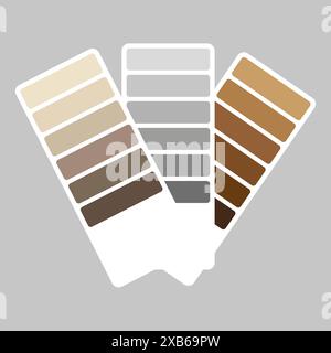 Farbfeldvektor. Abbildung der neutralen Palette. Beige Braungrau. Beispielgrafik entwerfen. Stock Vektor