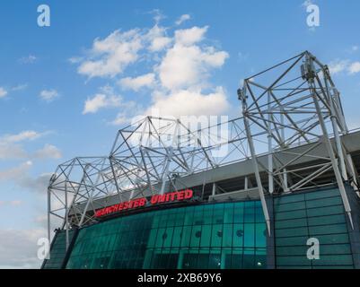 Old Trafford ist die Heimat des Manchester United Football Club im Großraum Manchester, Großbritannien Stockfoto
