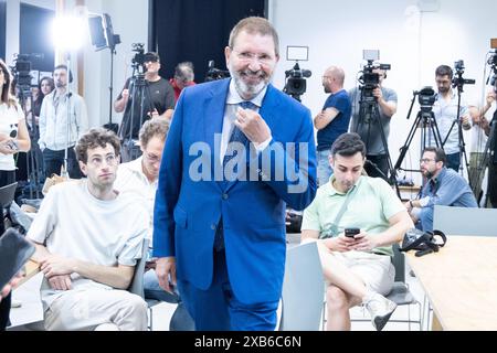 Rom, Italien. Juni 2024. Ignazio Marino während der Pressekonferenz der Mitglieder von „Alleanza Verdi e Sinistra“ im Hauptsitz des Wahlausschusses in Rom (Credit Image: © Matteo Nardone/Pacific Press via ZUMA Press Wire) NUR REDAKTIONELLE VERWENDUNG! Nicht für kommerzielle ZWECKE! Stockfoto