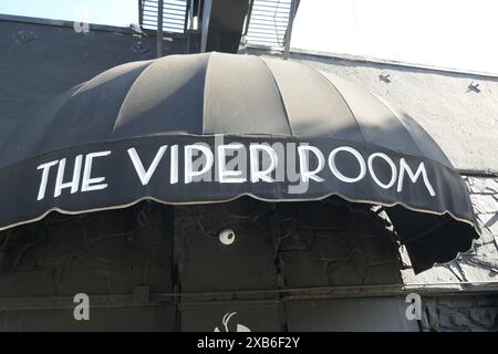 Los Angeles, Kalifornien, USA 10. Juni 2024 The Viper Room am Sunset Blvd, der abgerissen werden soll, früher im Besitz von Johnny Depp, wo Sänger/Musiker The Red Hot Chili Peppers, Stone Temple Pilots, Pearl Jam, Counting Crows, Johnny Cash, Cher gab hier Konzerte und an dem Ort, an dem der Schauspieler River Phoenix am 8852 Sunset Blvd am 10. Jume 2024 in Los Angeles, Kalifornien, USA starb. Foto: Barry King/Alamy Live News Stockfoto