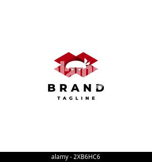 Ninjas Snooping von Inside the Pack Logo Design. Niedliches Ninja Inside Storage Karton Icon Design. Stock Vektor