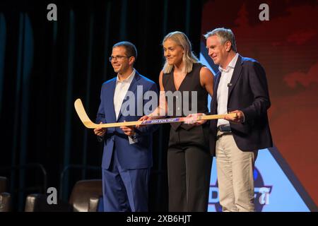 Minneapolis, Minnesota, USA. Juni 2024. Während des PWHL Draft 2024 im Roy Wilkins Auditorium in St. Paul, Minnesota. (Kreditbild: © Steven Garcia/ZUMA Press Wire) NUR REDAKTIONELLE VERWENDUNG! Nicht für kommerzielle ZWECKE! Quelle: ZUMA Press, Inc./Alamy Live News Stockfoto