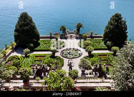 Der Garten im Palazzo Borromeo auf Isolo Bella Lakr Maggiori Italien Stockfoto