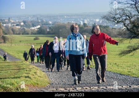 Die „Geriactives“-Gruppe in Ashton Court, Bristol. Stockfoto