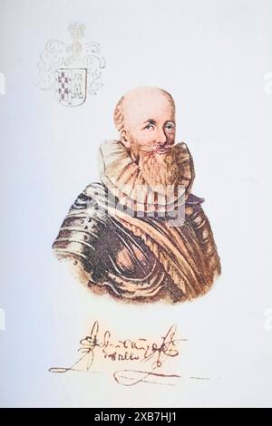 Bernal Diaz del Castillo, ca. 1495 - 1584, spanischer Historiker, digital restaurierte Reproduktion von einer Vorlage aus dem 19. Jahrhundert, Datum nicht angegeben Stockfoto