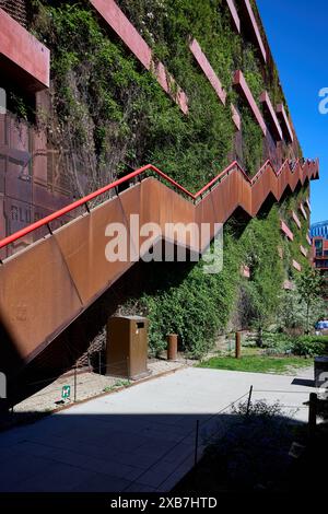 Treppen nach Konditaget Lüders, entworfen von JAJA Architects, fertiggestellt 2017; Kopenhagen, Dänemark Stockfoto