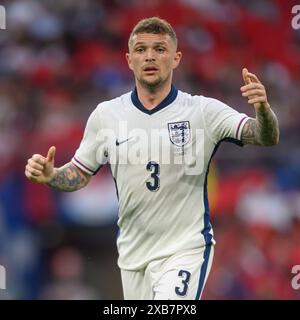 Juni 2024 - England gegen Island - International Friendly - Wembley. Kieran Trippier in Aktion. Bild : Mark Pain / Alamy Live News Stockfoto