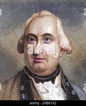 Charles Cornwallis, 1. Marquis und 2. Earl Cornwallis, 1738 bis 1805. Britischer Armeeoffizier, Kolonialverwalter und General während des Amerikanischen Unabhängigkeitskrieges., digitale restaurierte Reproduktion von einer Vorlage aus dem 19. Jahrhundert, Datum nicht angegeben Stockfoto