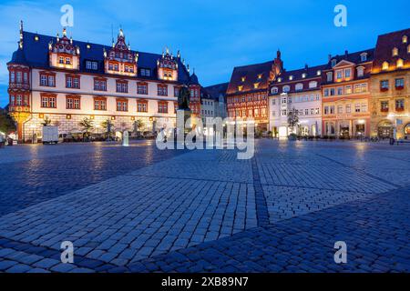 Geografie / Reisen, Deutschland, Bayern, Coburg, Marktplatz, guildhall, alte Apotheke, ZUSÄTZLICHE RECHTE-CLEARANCE-INFO-NICHT-VERFÜGBAR Stockfoto