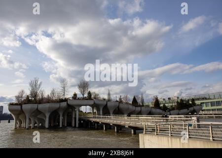 Der Blick auf den Little Island Park in New York Stockfoto