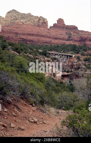 Die Midgley Bridge über den Oak Creek Canyon in Arizona, USA, 2003 Stockfoto