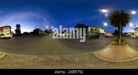 360 Grad Panorama Ansicht von 360°-Panorama des Post Office Hotels und der Bendigo Bank auf der Skinner Street South Grafton Northern Rivers New South Wales Australien