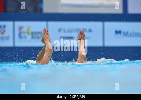 BELGRAD, SERBIEN - 11. JUNI: Bregje de Brouwer aus den Niederlanden, Noortje de Brouwer aus den Niederlanden während des zweiten Tages der Wassersport-Europameisterschaft 2024 am 11. Juni 2024 in Belgrad, Serbien. (Foto: Nikola Krstic/BSR Agency) Credit: BSR Agency/Alamy Live News Stockfoto