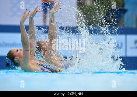 BELGRAD, SERBIEN - 11. JUNI: Bregje de Brouwer aus den Niederlanden, Noortje de Brouwer aus den Niederlanden während des zweiten Tages der Wassersport-Europameisterschaft 2024 am 11. Juni 2024 in Belgrad, Serbien. (Foto: Nikola Krstic/BSR Agency) Credit: BSR Agency/Alamy Live News Stockfoto