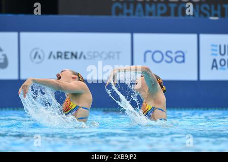 BELGRAD, SERBIEN - 11. JUNI: Bregje de Brouwer aus den Niederlanden, Noortje de Brouwer aus den Niederlanden während des zweiten Tages der Wassersport-Europameisterschaft 2024 am 11. Juni 2024 in Belgrad, Serbien. (Foto: Nikola Krstic/BSR Agency) Credit: BSR Agency/Alamy Live News Stockfoto