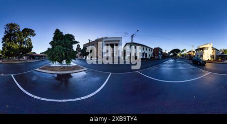 360 Grad Panorama Ansicht von 360°-Panorama der historischen Gebäude entlang der Molesworth Street Lismore Northern Rivers New South Wales Australien