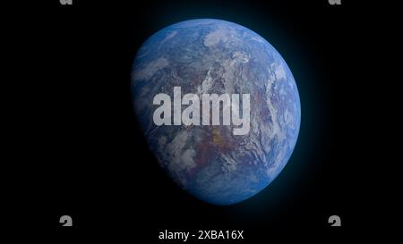 Kepler-452b, der erste ungefähr erdgroße Planet, der in der bewohnbaren Zone eines sonnenähnlichen Sterns zu finden ist – der Umlaufregion, in der sich ein erdähnlicher Planet befindet Stockfoto