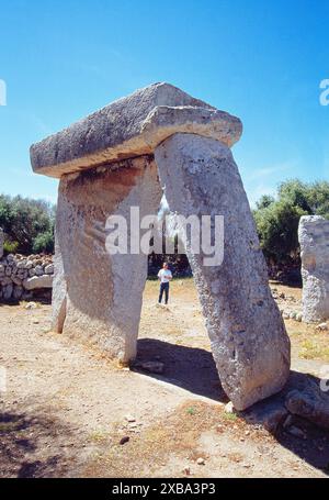 Taula. Talati de Dalt, Menorca, Balearen, Spanien. Stockfoto