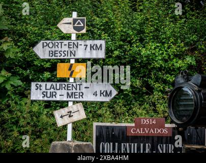 D-Day-Schild aus dem Southwick Revival zum Gedenken an die D-Day-Landung in der Normandie im Jahr 1944. Stockfoto