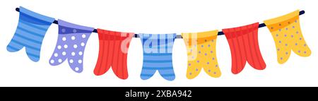 Bunte Partyfahnen Vektor Stock Vektor