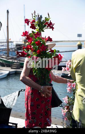 Portugal, Olhao, Algarve Mai 2024. Samstagmorgen Markt Stockfoto