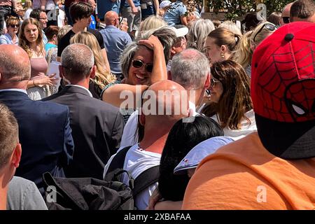 Innenministerin Dr. Tamara Zieschang CDU,Sachsen-Anhalt besucht den Tag der offenen Tür in Aschersleben. Tag der offenen Tür am 08.06.2024 an der Fachhochschule der Polizei in Aschersleben Sachsen-Anhalt. Interessierte Besucher bekommen einen Blick hinter die Kulissen des Polizeialltags. Mit Unterstützung der gesammten Kolleginnen und Kollegen der Landespolizei Sachsen-Anhalt gibt es umfangreiche Ausstellungsangebote und verschiedene Vorführungen. Es gibt eine Straße der Einsatzgebiete, welche z.B. Wasserwerfer, Sonderwagen, Gerätewagen, Taucherkraftwagen sowie ein Polizeiboot und einen Stan Stockfoto